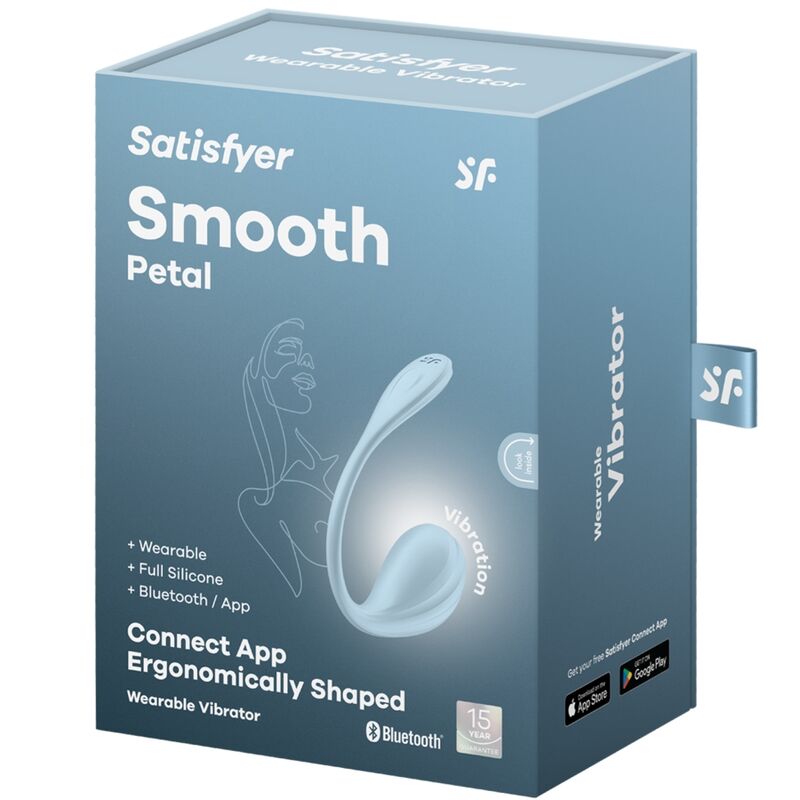 SATISFYER - APLICATIVO GRATUITO ESTIMULADOR DE PONTO G SMOOTH PETAL AZUL CÉU