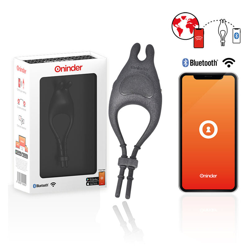 ONINDER - PAMPA RECHARGEABLE ADJUSTABLE VIBRATOR RING WITH 10 SPEED CLITORIS STIMULATOR - FREE APP