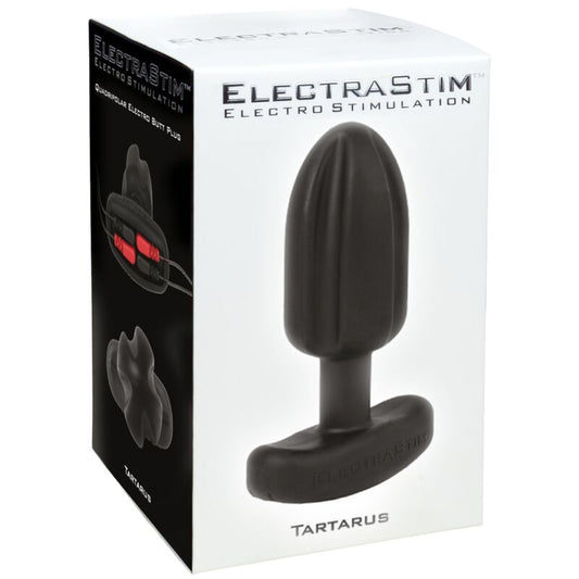 ELECTRASTIM - PLUG ANAL DE SILICONE QUADRIPOLAR TARTAR PRETO
