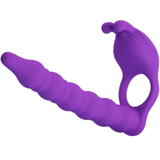 PRETTY LOVE - ANÉIS DE PÉNIS BLACKNEY COM PLUG VIBRADOR