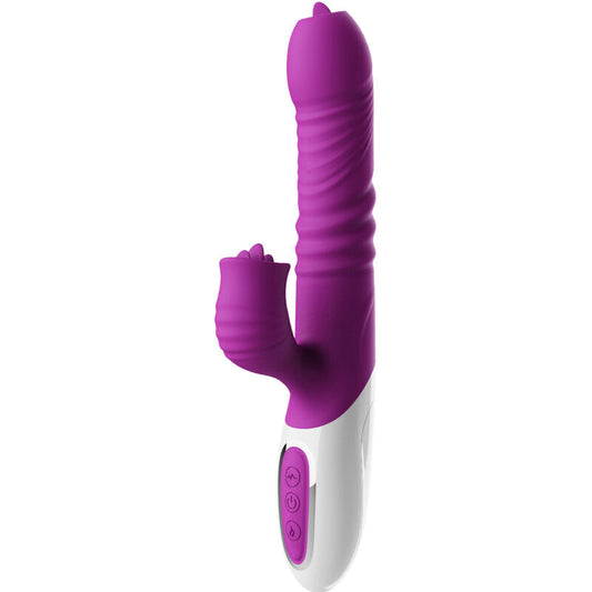 ARMONY - VIBRADOR DE LÍNGUA DUPLA E EFEITO DE CALOR VIOLETA