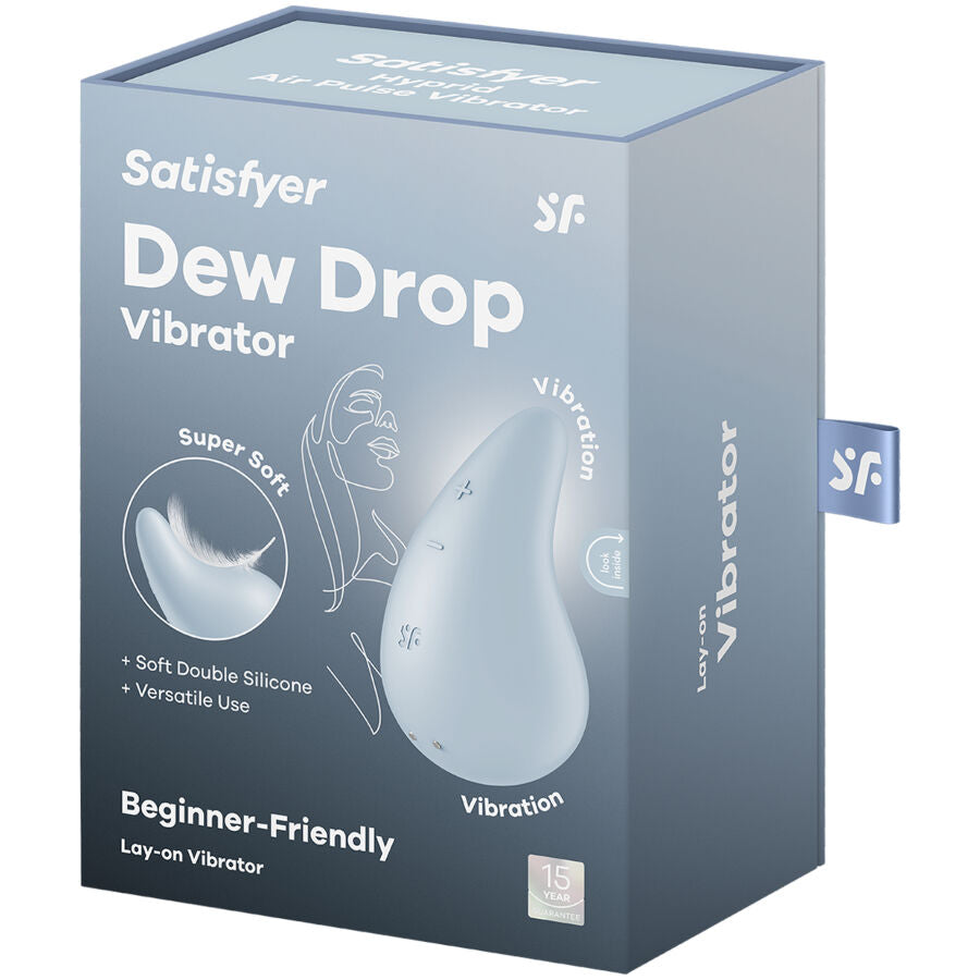 SATISFYER - VIBRADOR DEW DROP LAY-ON BLANCO