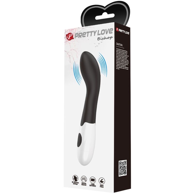 PRETTY LOVE - VIBRADOR BISHOP PONTO G 30 MODOS PRETO