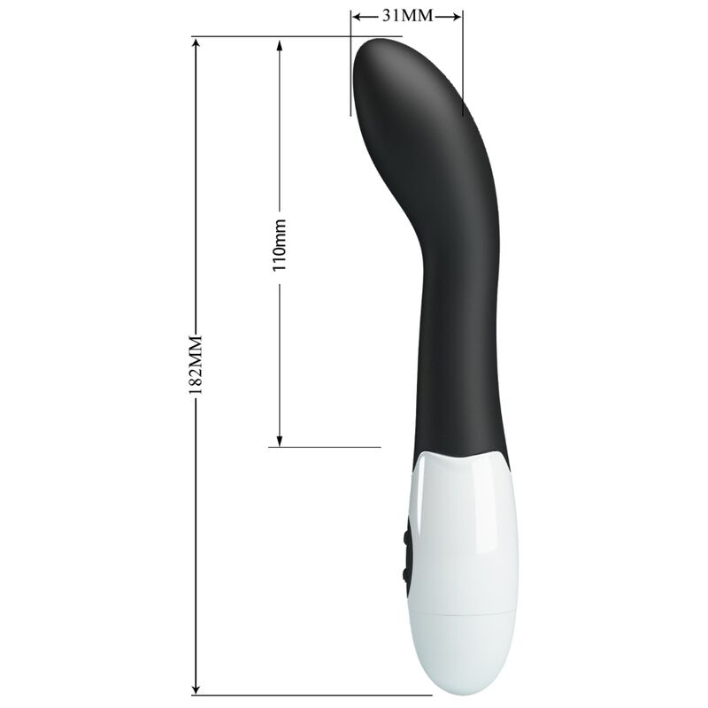 PRETTY LOVE - VIBRADOR BISHOP PONTO G 30 MODOS PRETO