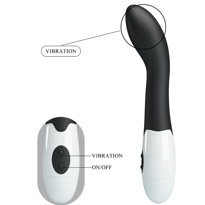PRETTY LOVE - VIBRADOR BISHOP PONTO G 30 MODOS PRETO