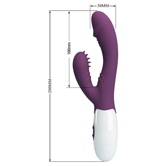 PRETTY LOVE - ANDRE RABBIT VIBRADOR E ESTIMULADOR DE PONTO G ROXO