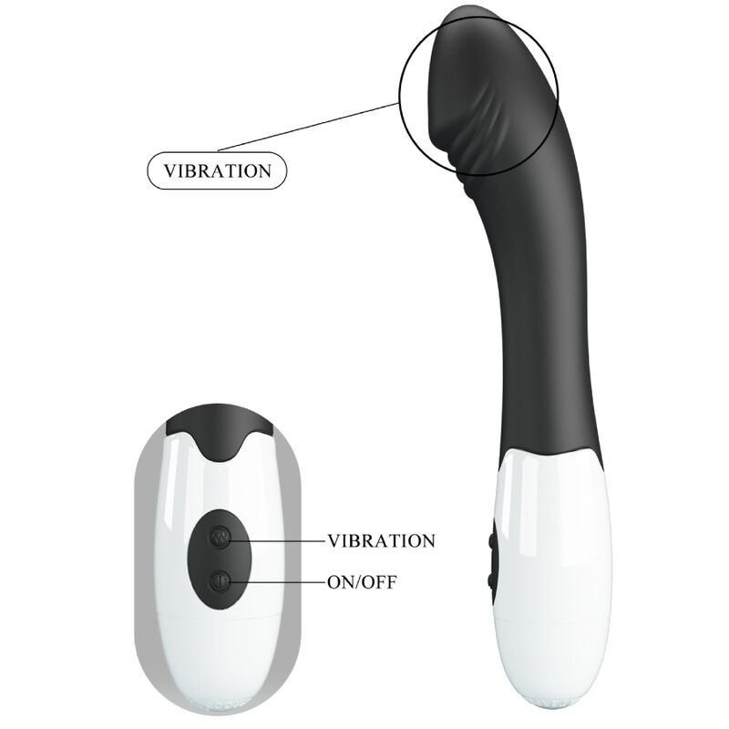 PRETTY LOVE - VIBRADOR ELEMENTAL PONTO G 30 MODOS PRETO
