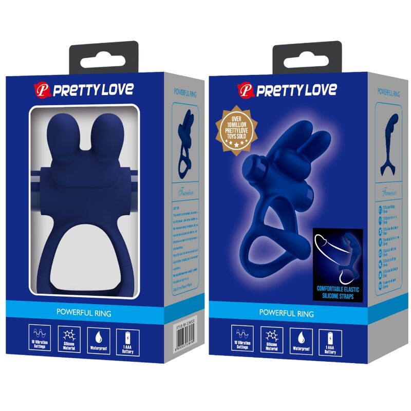 PRETTY LOVE - ANEL DUPLO VIBRATÓRIO FRANCISCO BLUE RABBIT