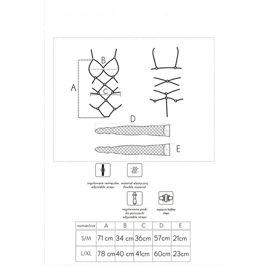 LIVCO CORSETTI FASHION - THIARA LC 20213 SET BODY + MEDIA ROJA S/M