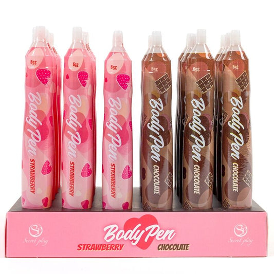 SECRET PLAY - EXPOSITOR DE CANETAS CORPORAIS 24 UNIDADES