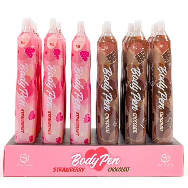 SECRET PLAY - EXPOSITOR DE CANETAS CORPORAIS 24 UNIDADES