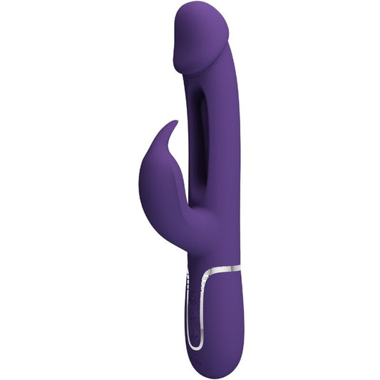 PRETTY LOVE - KAMPAS RABBIT VIBRADOR MULTIFUNCIONAL 3 EM 1 COM LÍNGUA ROXA