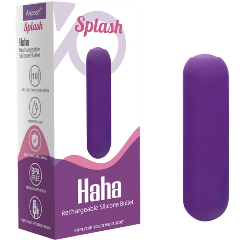 ARMONY - SPLASH HAHA VIBRADOR DE SILICONE 10 VIBRAÇÕES 75 X 19 CM ROXO