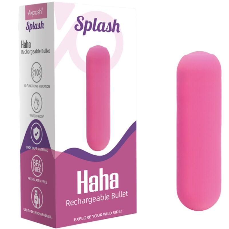 ARMONY - SPLASH HAHA VIBRADOR DE SILICONE 10 VIBRAÇÕES 75 X 19 CM ROSA