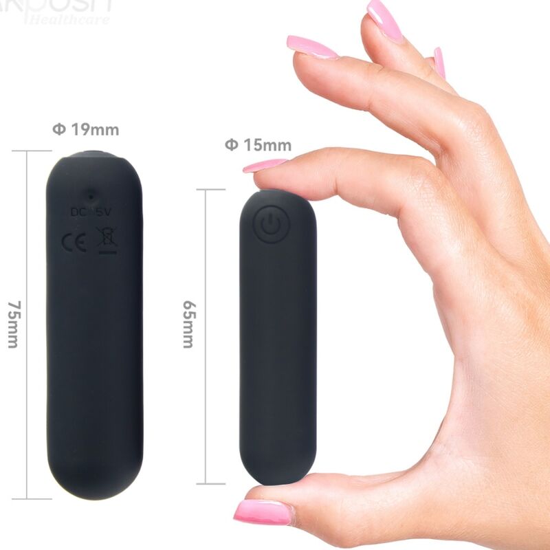 ARMONY - SPLASH HAHA VIBRADOR DE SILICONE 10 VIBRAÇÕES 75 X 19 CM PRETO