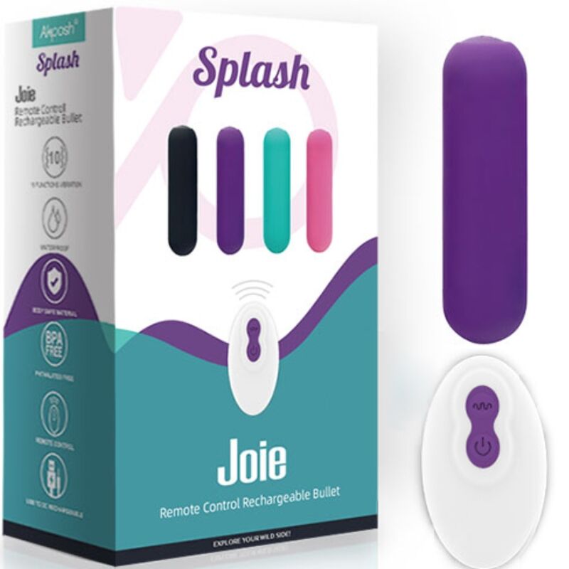 ARMONY - SPLASH JOIE VIBRADOR DE SILICONE COM CONTROLE REMOTO 10 VIBRAÇÕES 75 X 19 CM ROXO