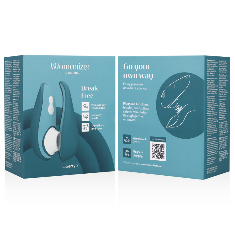 WOMANIZER - LIBERTY 2 STIMULATEUR DE CLITORIS ET ASPIRATION VERT CLAIR