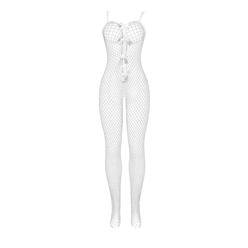 SUBBLIME - 951740 BODYSTOCKING DE REDE BRANCA COM ENTREGA E AMARRAS TAMANHO ÚNICO