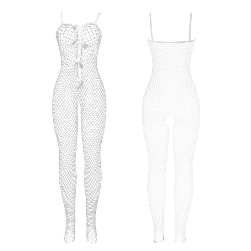 SUBBLIME - 951740 BODYSTOCKING DE REDE BRANCA COM ENTREGA E AMARRAS TAMANHO ÚNICO