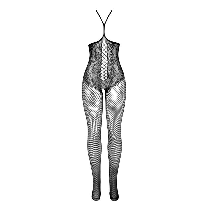 SUBBLIME - 951849 BODYSTOCKING DE MALHA ABERTA COM DECOTE HALTER PRETO TAMANHO ÚNICO