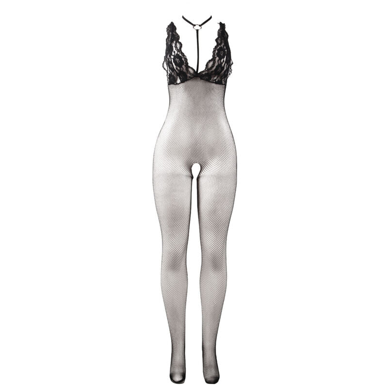SUBBLIME - 951993 BODYSTOCKING PRETO DE MALHA TRANSPARENTE SEM PELO TAMANHO ÚNICO