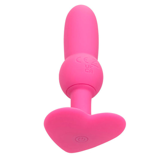 CALEXOTICS - SONDA ANAL COM PLUG DE CONTAS PRIMEIRA VEZ 10 VIBRAÇÕES ROSA