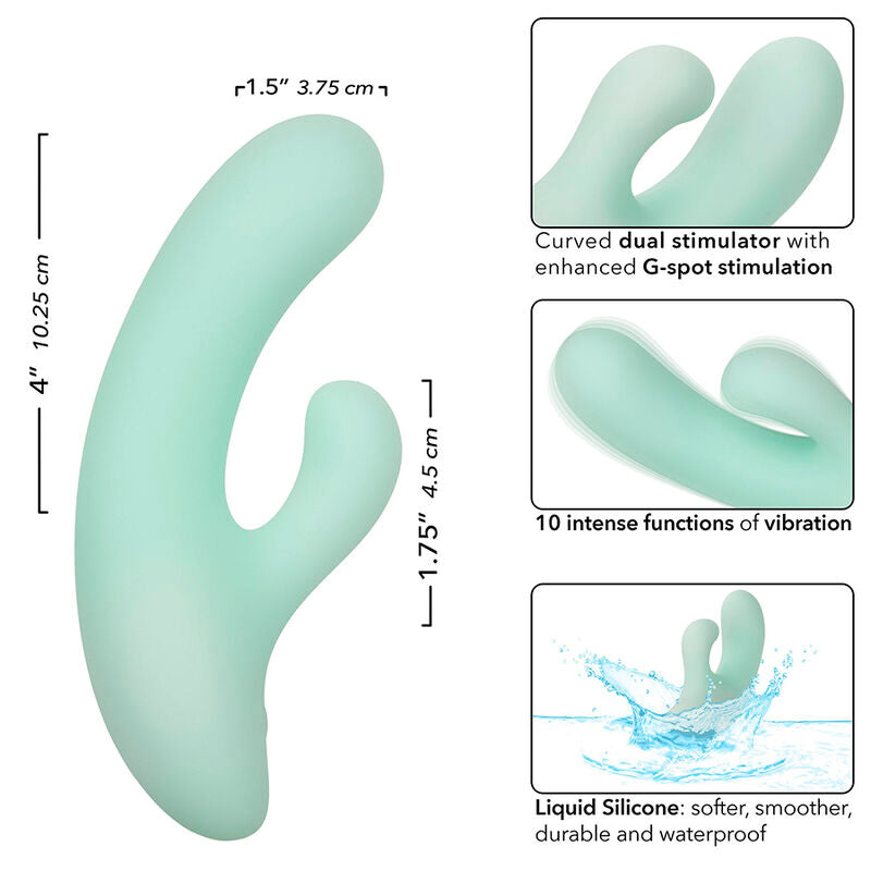 CALEXOTICS - VIBRADOR PACIFICA FIJI E ESTIMULADOR DE PONTO G 10 VIBRAÇÕES AQUÁTICAS