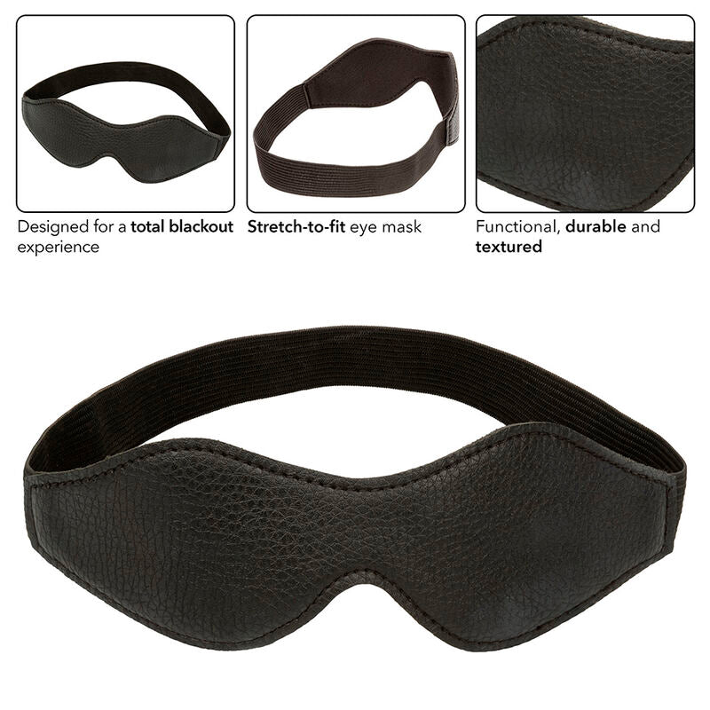 CALEXOTICS - MÁSCARA NOTURNA DE COURO PVC PRETO PARA OS OLHOS