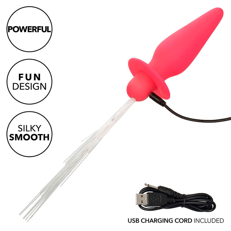 CALEXOTICS - SOUTHERN LIGHTS LIGHT UP ANAL PLUG 10 VIBRATIONS PINK SILICONE