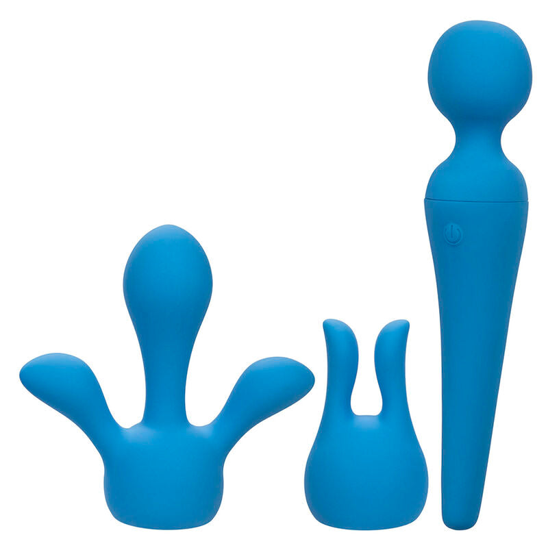 CALEXOTICS - KIT VIBRADOR COUTURE WAND 10 VIBRAÇÕES AZUL