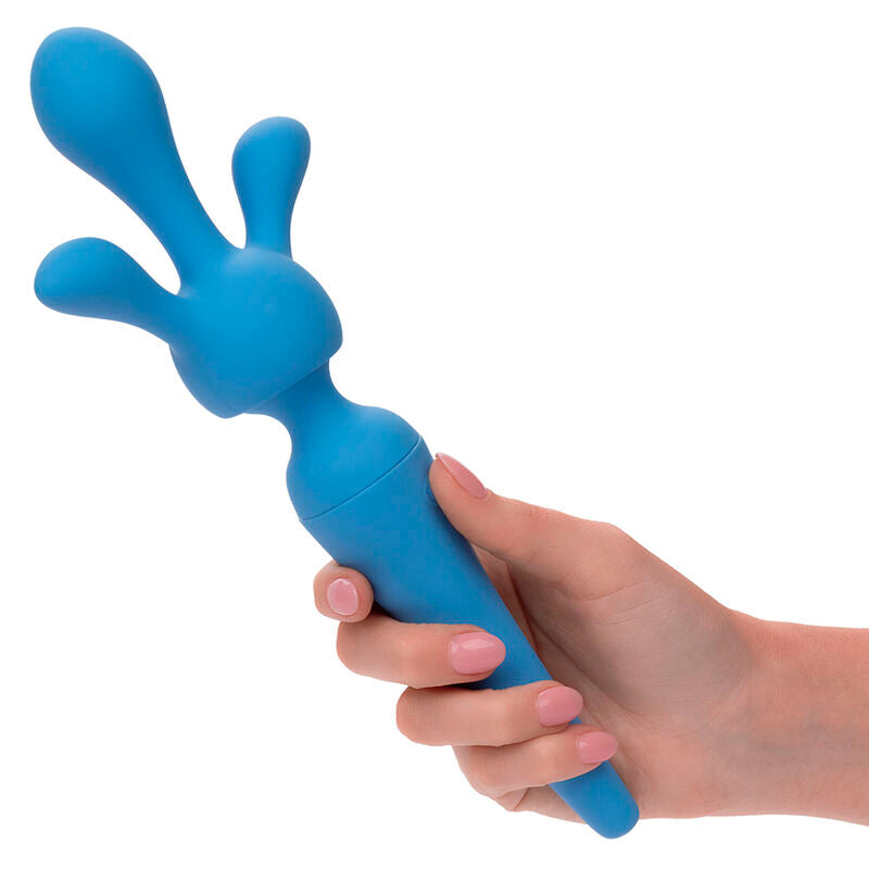 CALEXOTICS - KIT VIBRADOR COUTURE WAND 10 VIBRAÇÕES AZUL