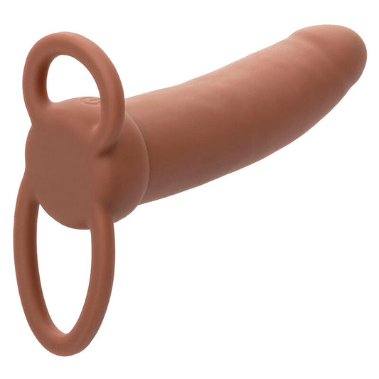 CALEXOTICS - MAXX ESPESSO DUPLO PENETRATOR 10 VIBRAÇÕES MARROM