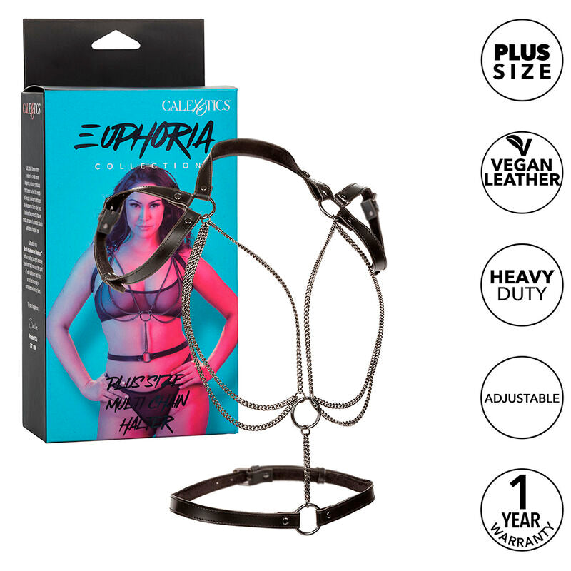 CALEXOTICS - EUPHORIA PREMIUM MULTI-CHAIN HARNESS HALTER LARGE SIZE