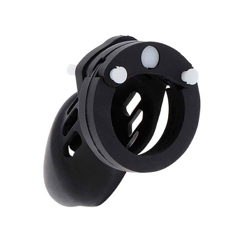 HIDDEN DESIRE - GAIOLA DE CASTIDADE EXTREMA DE SILICONE TAMANHO P PRETA