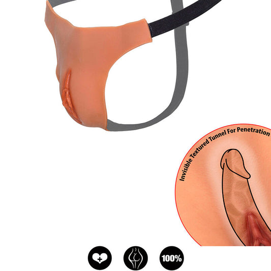 DESEJO OCULTO - ALTER EGO VAGINA ABERTA TANGA AJUSTÁVEL CARNE