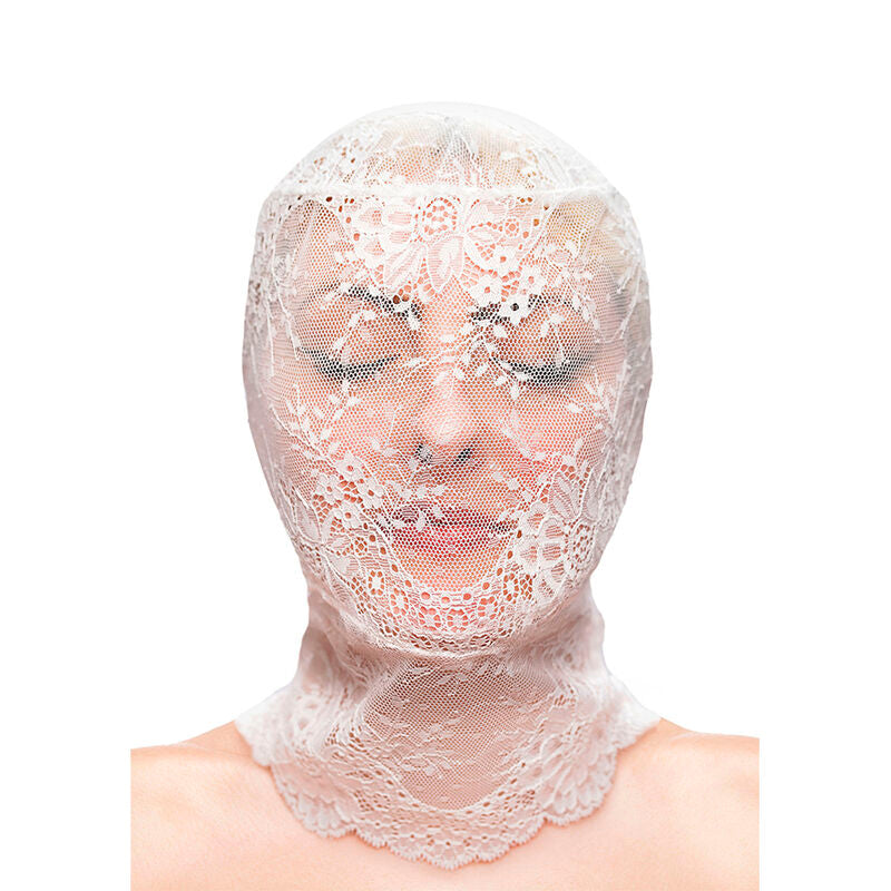 NS NOVELTIES - FETISH & FASHION WHITE LACE HOOD