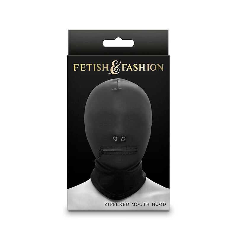 NS NOVELTIES - FETISH & FASHION BLACK NYLON ZIPPERED BALACLAVA