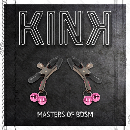 KINK - PINÇA DE METON COM SINO DUPLO ROSA 6 CM