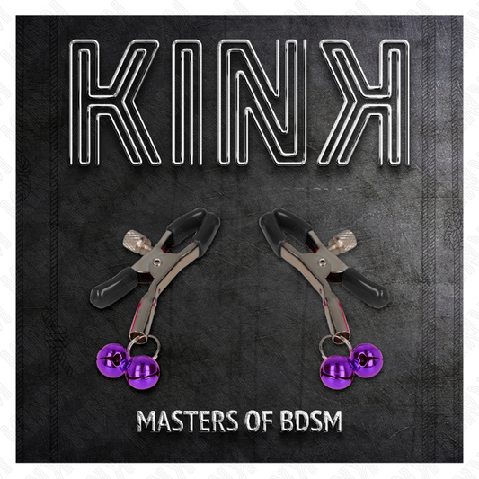 KINK - PINÇA DE METON COM SINO DUPLO ROXO 6 CM
