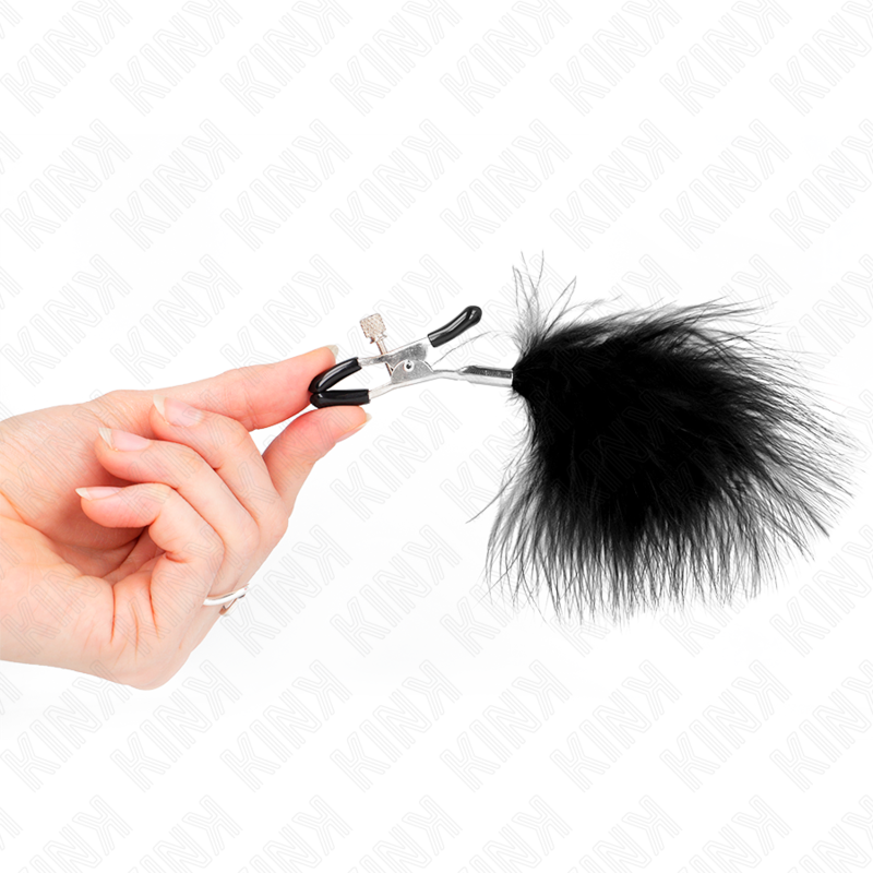 KINK - METON FEATHER CLAMP BLACK 7 CM
