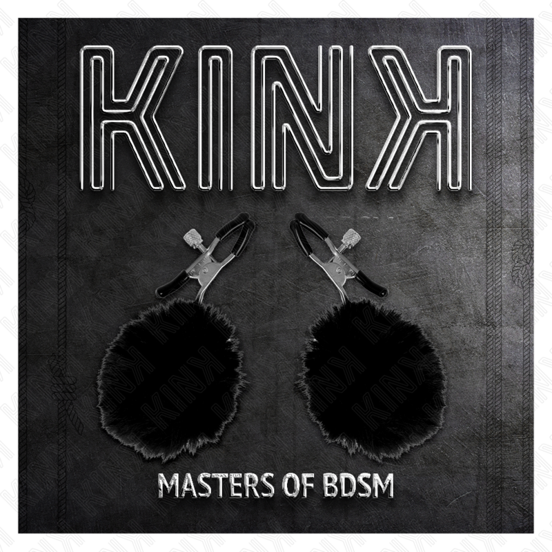 KINK - Grampo de bola de pelo sintético preto METON 6 cm