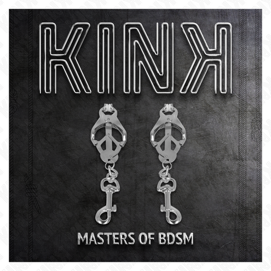 KINK - Grampos de metal trevo japonês com ganchos de prata