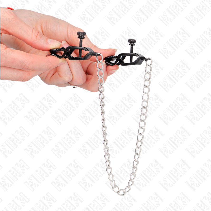 KINK - 30 CM SILVER FLAT CHAIN TAMELON CLAMPS