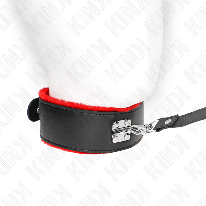 KINK - COLLAR WITH BELT 116 CM WITH ADJUSTABLE RED LEATHER STRAP 40-48 CM X 6 CM