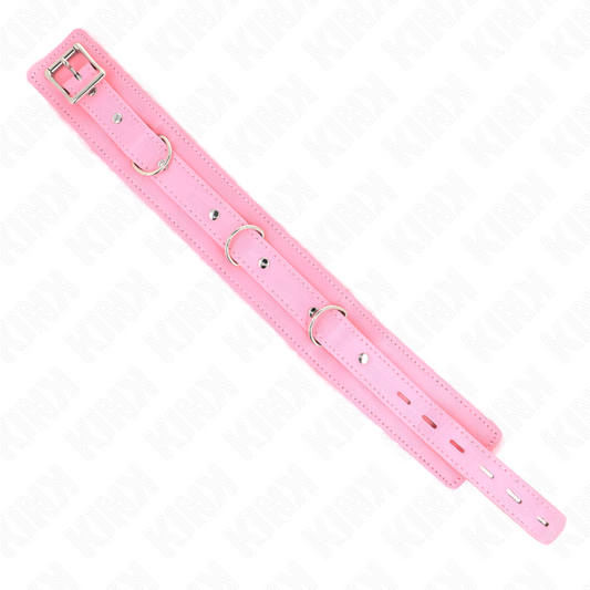 KINK - COLEIRA COM GUIA 65 CM COM RESTRIÇÕES ROSA 36-42 CM X 5,5 CM