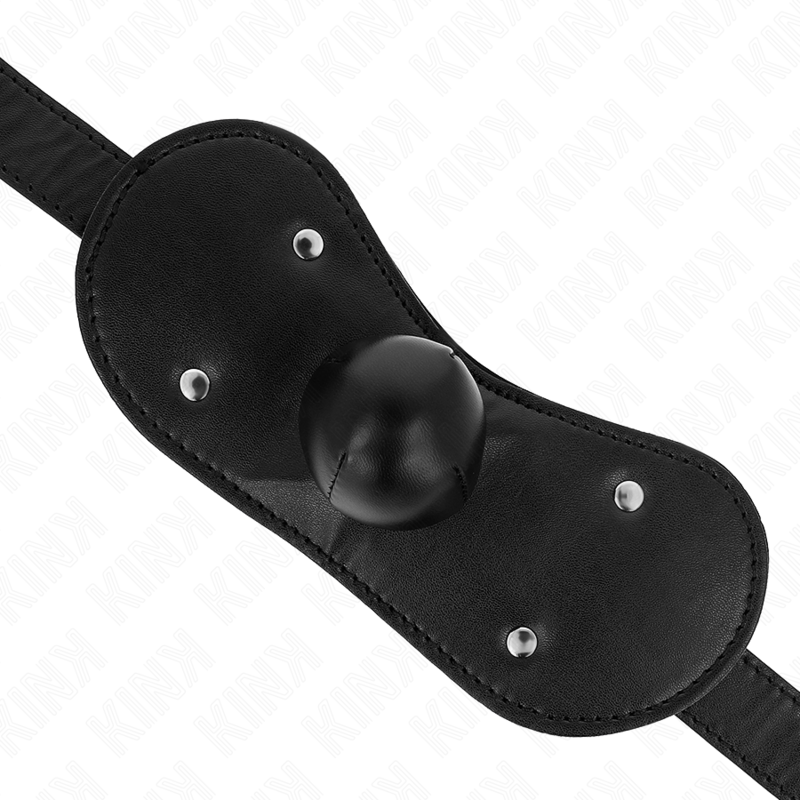 KINK - MÁSCARA COM FIVELAS E MORDAÇA DE BOLA COM TRAVA AJUSTÁVEL 42-60 CM
