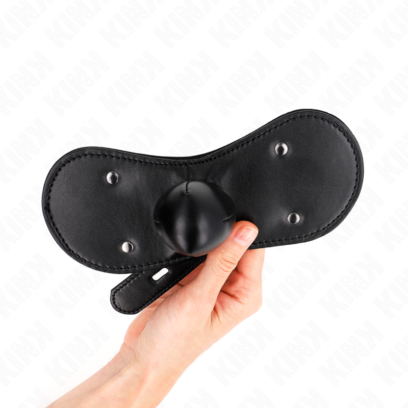 KINK - MÁSCARA COM FIVELAS E MORDAÇA DE BOLA COM TRAVA AJUSTÁVEL 42-60 CM