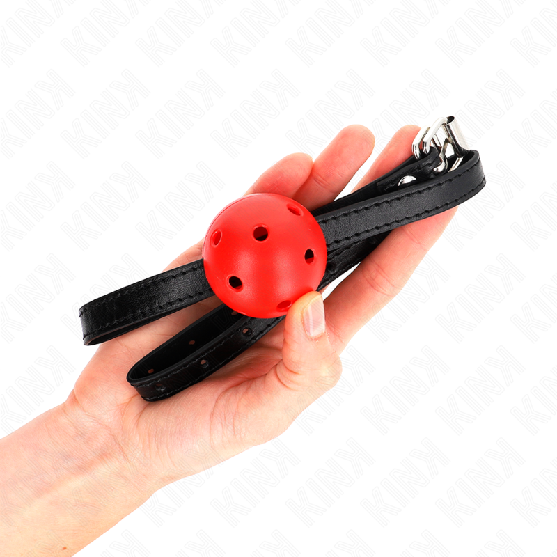 KINK - SIMPLICITY VERMELHO RESPIRÁVEL BOLA MORDAÇA 4,5 CM 62 x 1,5 CM