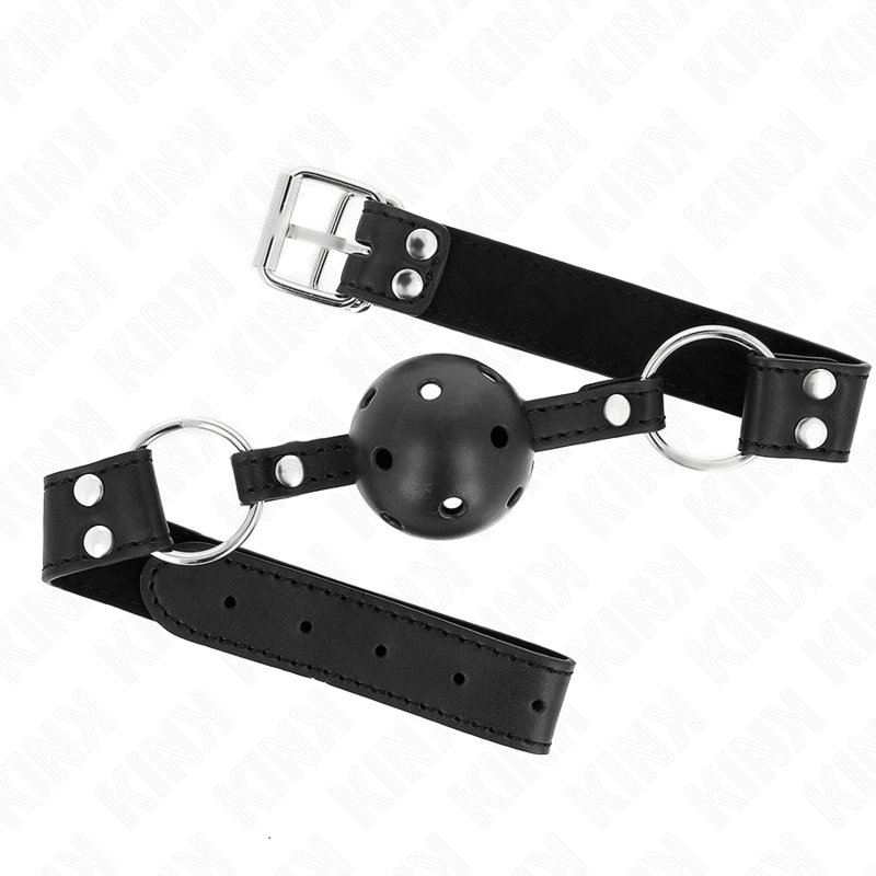 KINK - 4 CM BREATHABLE STICK WITH DOUBLE RIVET MODEL 1 BLACK 62.5 x 2.5 CM ADJUSTABLE 42-58 CM