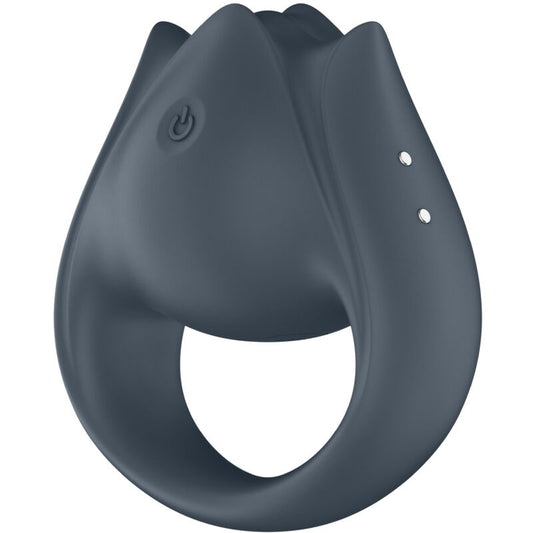 SATISFYER - PAR PERFEITO 2 MULTIVIBRANTES 2 EM 1 ANEL PARA PÉNIS E ESTIMULADOR DE DEDO CINZA